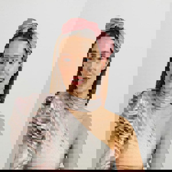 pink fascinator bow headband birthday party hair band