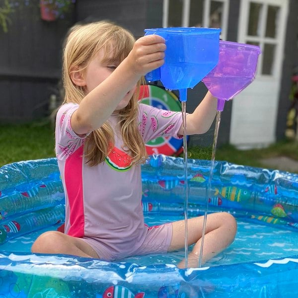 tickit Translucent Colour Buckets, Funnels & Jugs Set