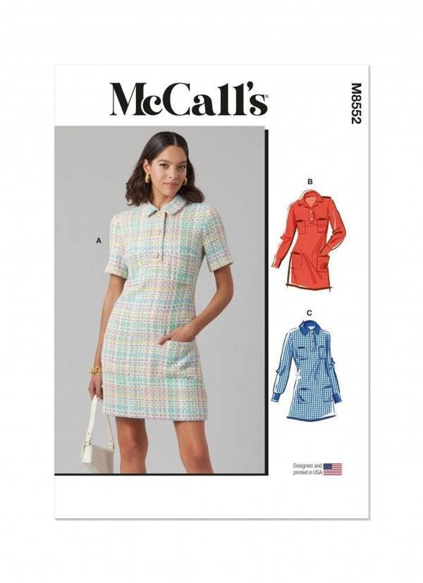 McCalls 8552 Paper Sewing Pattern – Women's Dress, Intermediate