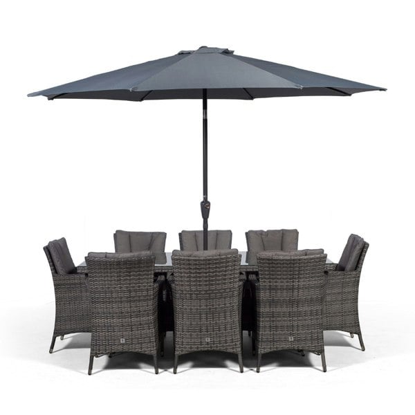 Giardino Savannah Rectangular 8 Seater Rattan Patio Dining Set