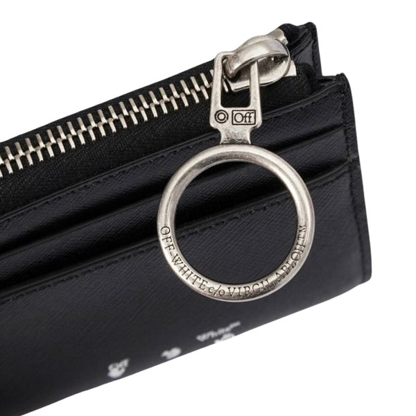 Off-White Binder Diag Safe Zip Black Wallet