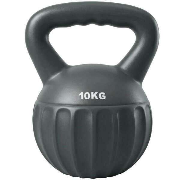 Kettlebell for Strength Training Kettle Bell with Non-Slip Handle 10 kg Grey