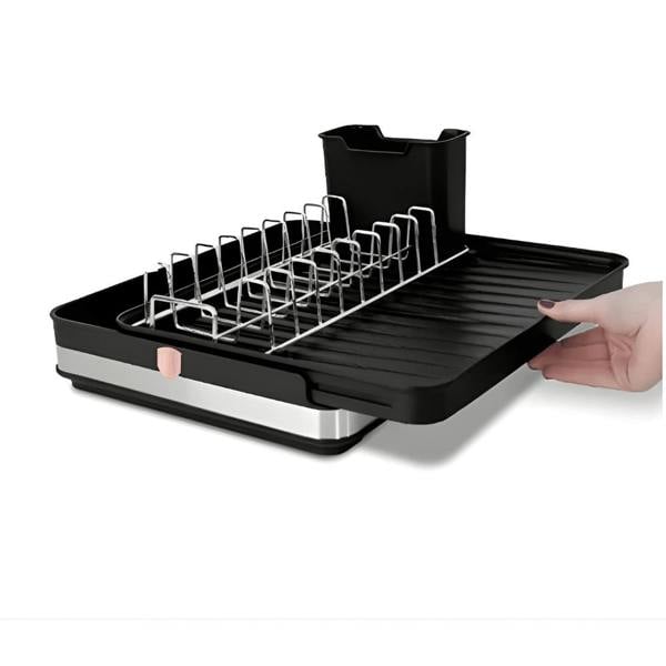 Berlinger Haus BH8891 Adjustable Dish Rack | Black & Rose Gold