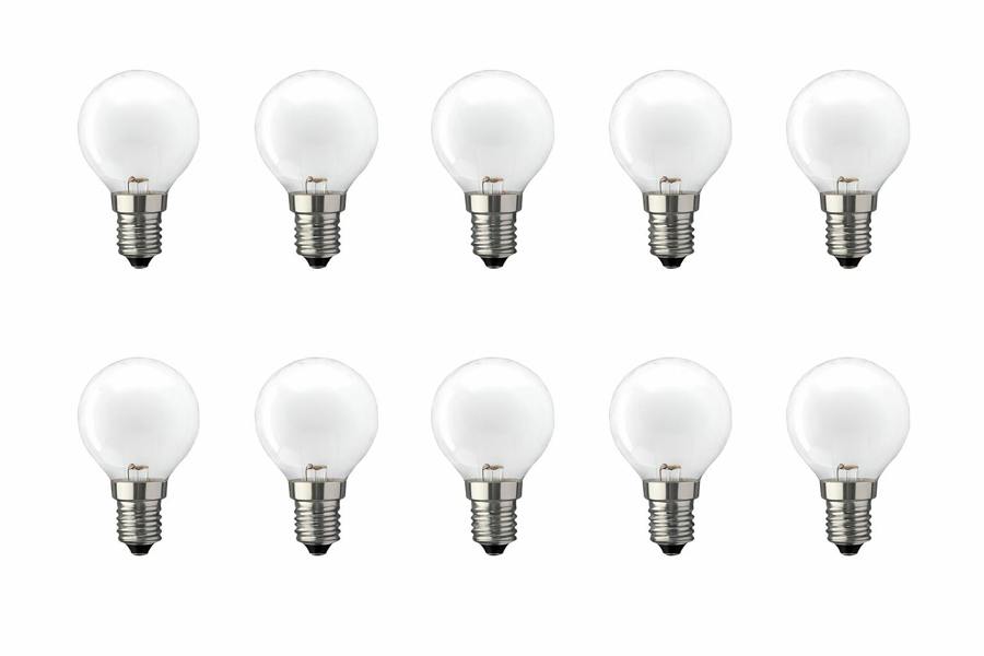 Eveready 10 x Eveready 40W SES Opal Golf Light Bulbs