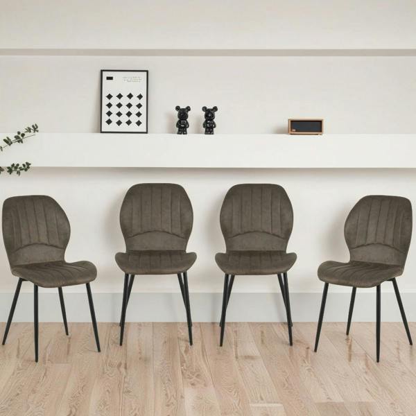 Jaydn Distressed Leather Comfort Dining Chairs - Set of 4 - Madefor.Living