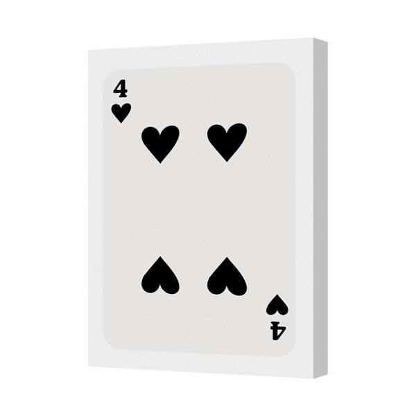 Benjamin Tate Design Handmade UK Canvas Art Print 4 of Spades Card Wall Decor