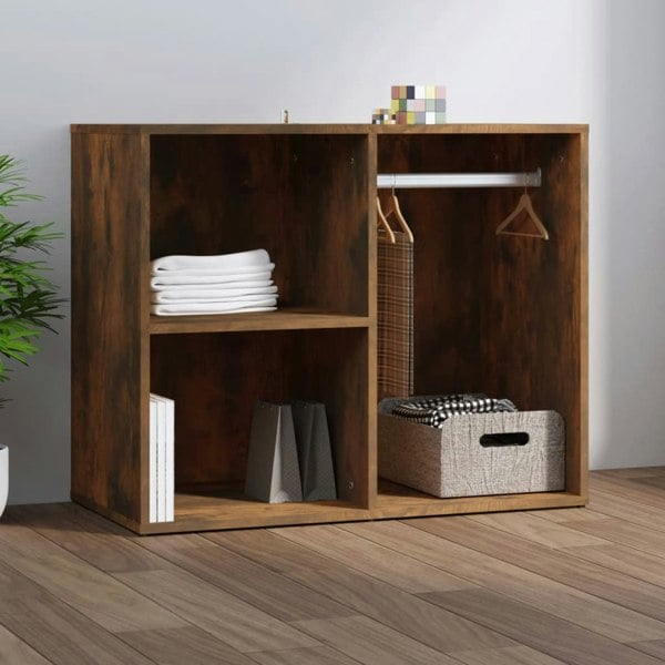 Berkfield Dressing Cabinet Smoked Oak 80x40x65 cm Engineered Wood