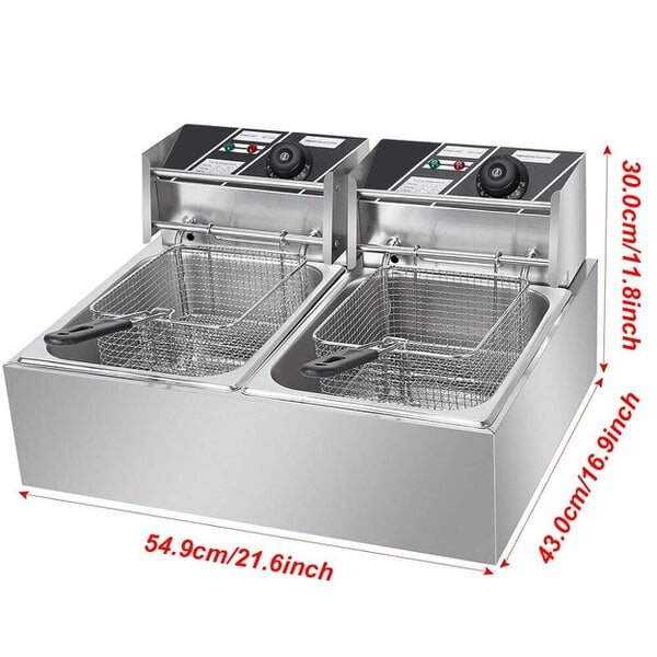 Havendro 20L 5000W Commercial Electric Deep Fryer Fat Chip Stainless Steel