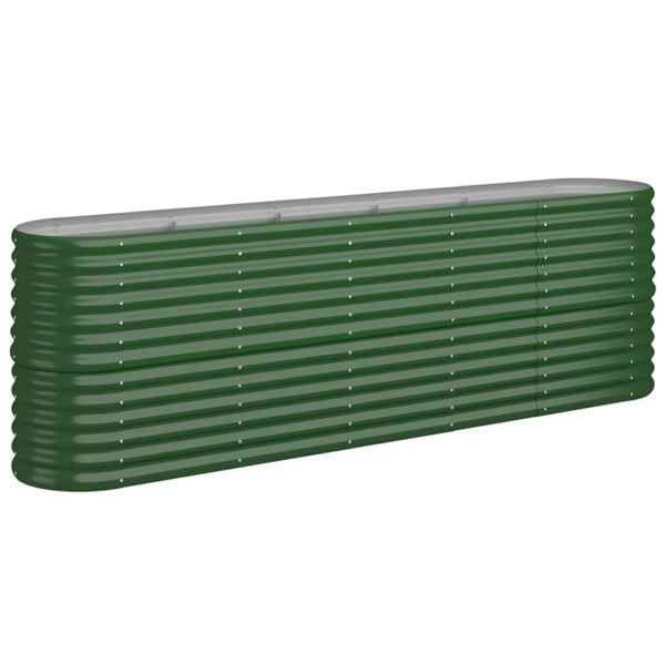 Berkfield Garden Raised Bed Powder-coated Steel 224x40x68 cm Green
