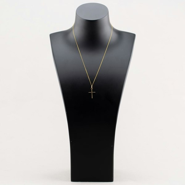 T. H. Baker 9ct Yellow Gold Fancy Cross Pendant Necklace 1.64.2581