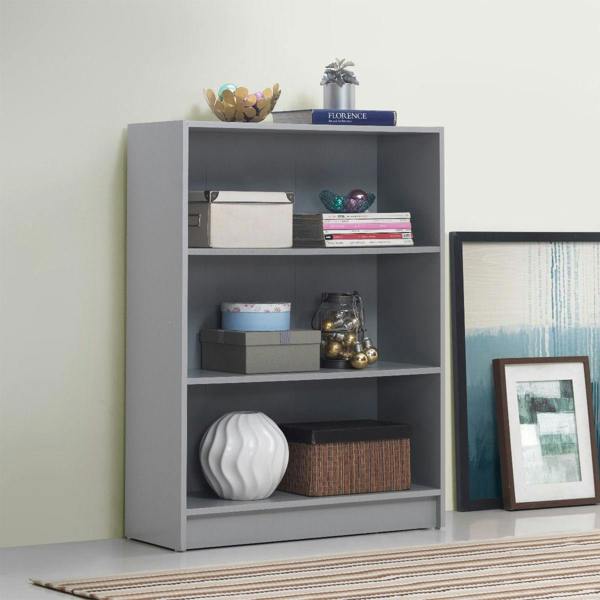 Timber Art Design 3 Tier Bookcase Wide Display Shelving Storage Unit Wood Furniture