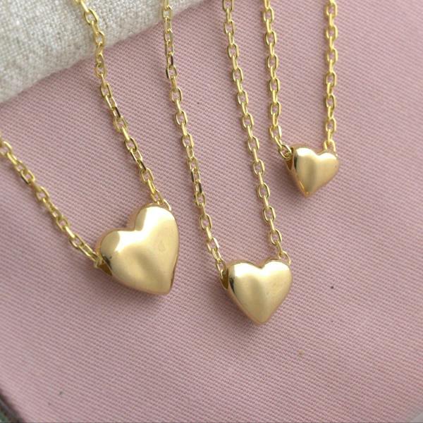Mylee London Gold Plated Sterling Silver Sculpted Heart Necklace