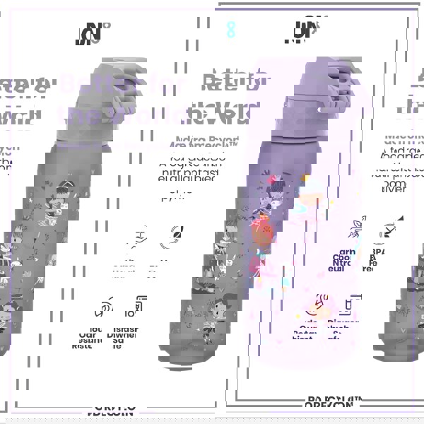 ION8 Leak Proof Kids Water Bottle, Recyclon, Fairies, 350ml (12oz)