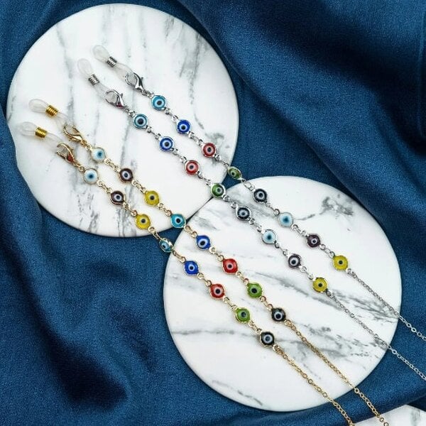 The Colourful Aura Multicolour Evil Eye Protection Sun Glass Reading Eyeglass Chain Lanyard