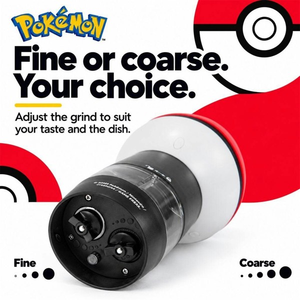 Venom Pokémon Poké Ball Electric Salt and Pepper Grinder with LED Ligh