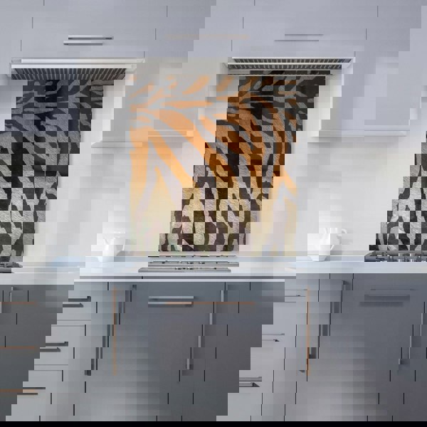 Warren Reed - Designer Tiger Skin Print Kitchen Splashback