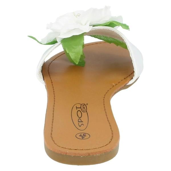 Spot On Ladies Spot On Flower Detail Sandals
