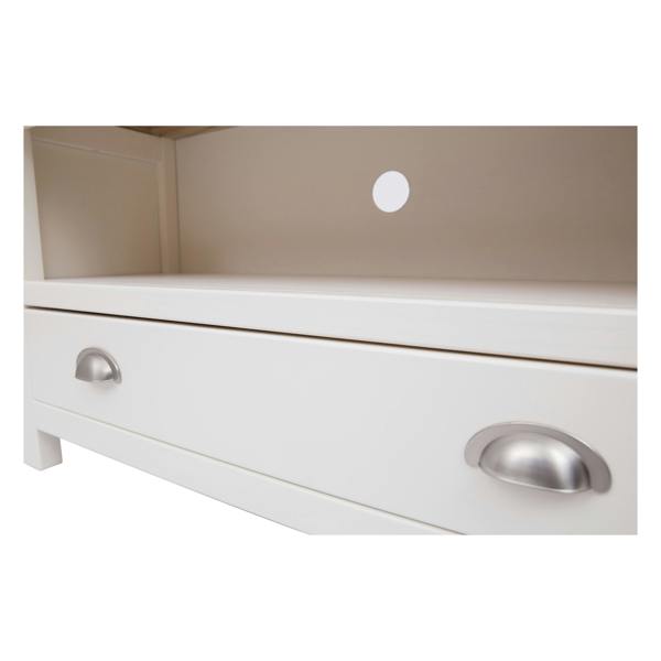 Cabinet Bits Lovere Off White 1 Drawer TV Cabinet Chrome Cup Handle
