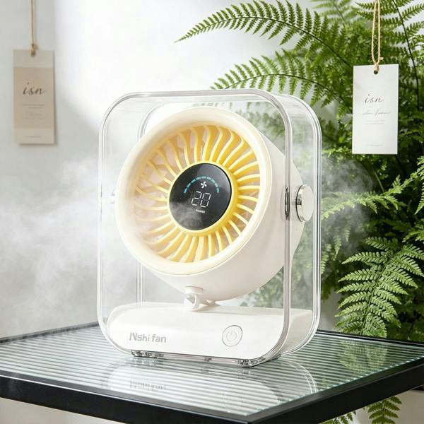 Leaper Digital Display Portable Rechargeable Desktop Cooling Fan