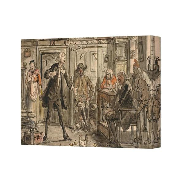 Benjamin Tate Design Canvas Print Vintage Interior Scene Of People In A Classic Setting