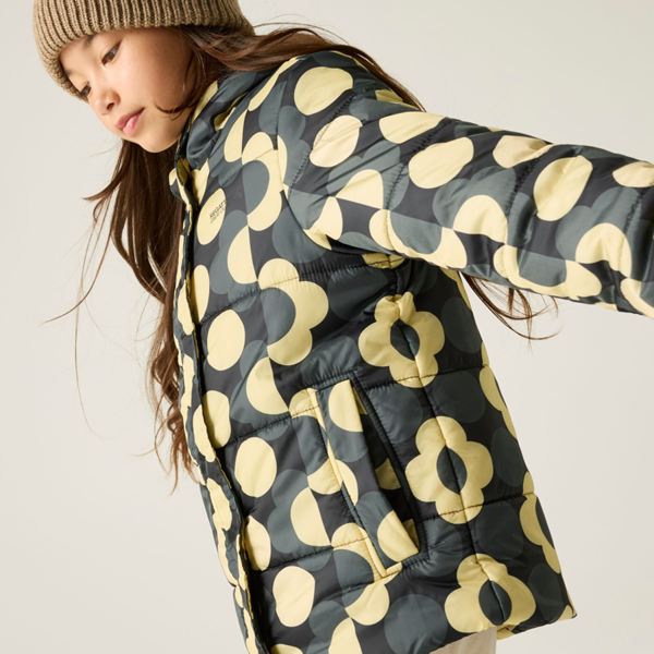 Regatta Girls Orla Kiely Plain Padded Jacket - Black