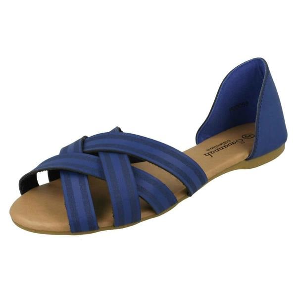 Savannah Ladies Savannah Flat X Strap Sandals