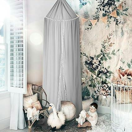 HYGRAD BUILT TO SURVIVE Children's Bed Canopy, Round Dome Princeess Bed Canopy Decoration, Mosquito Net Protection Canopy Play Tent