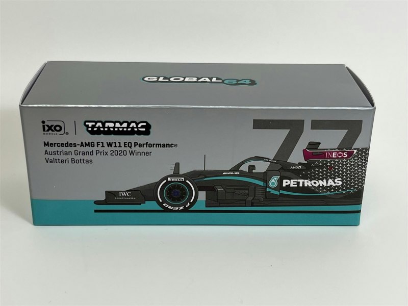 Tarmac Valtteri Bottas #77 Turkish GP 2021 Winner Mercedes F1 W12 1:64 Scale Tarmac Works IXO Models T64GF037VB1