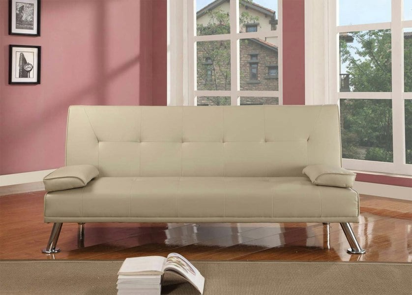 Comfy Living Naples Faux Leather Sofa Bed