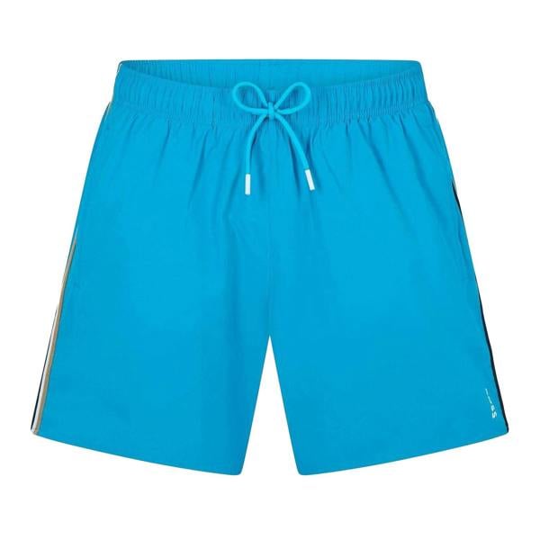 Boss Mens Iconic Side Stripe Swim Shorts - Turquoise/Aqua - 