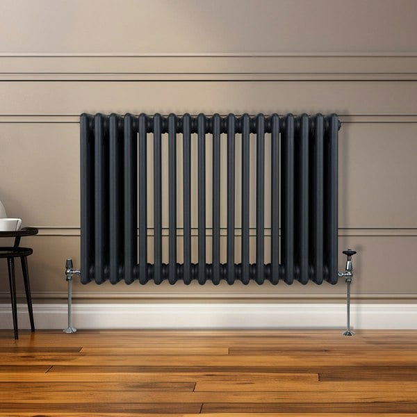 Monstershop Traditional 3 Column Radiator - 600 x 832mm - Anthracite Grey