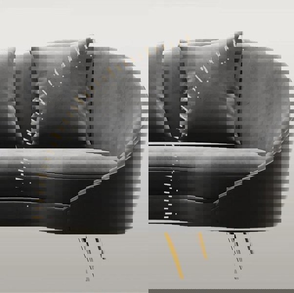 Slender Modern Curved Two Seater, Three Seater, Four Seater Sofa, Armchair, Velvet-Weilai-Weilai Concept