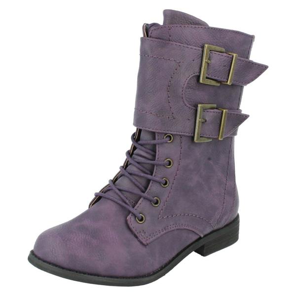 Spot On Girls Spot On Boots With Buckle Design