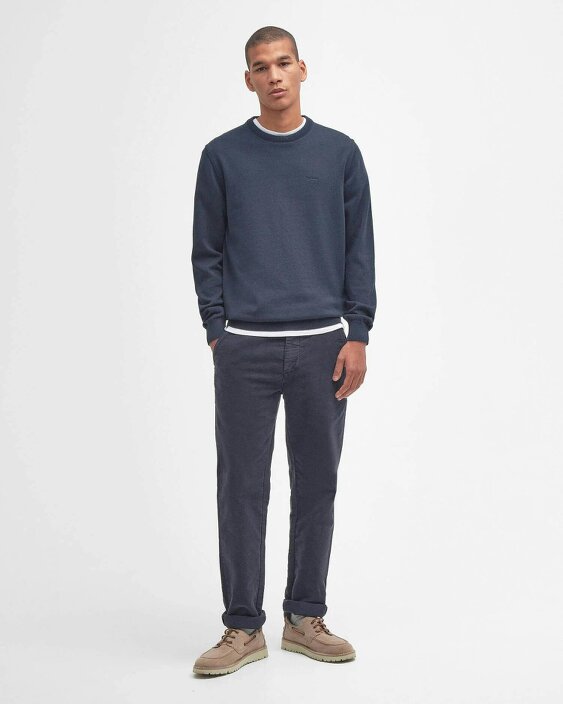 Barbour Pima Cotton Knitted Jumper - Navy Blue