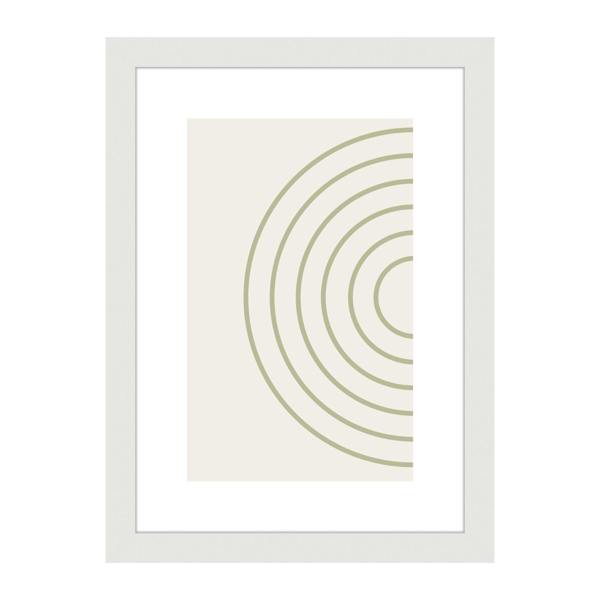 Nielsen accent by nielsen Velino White Picture Frame with Glass Front and Abstract Poster Print