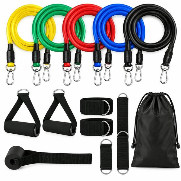 ATEK 13 Piece Resistance Band Set Home Gym Fitness Workout Exercise Kit
