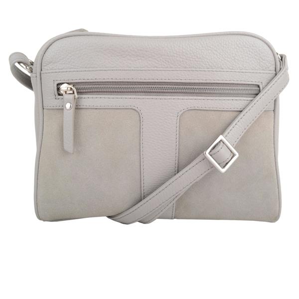 Eastern Counties Leather Womens/Ladies Margot Suede Handbag - Light Grey - 