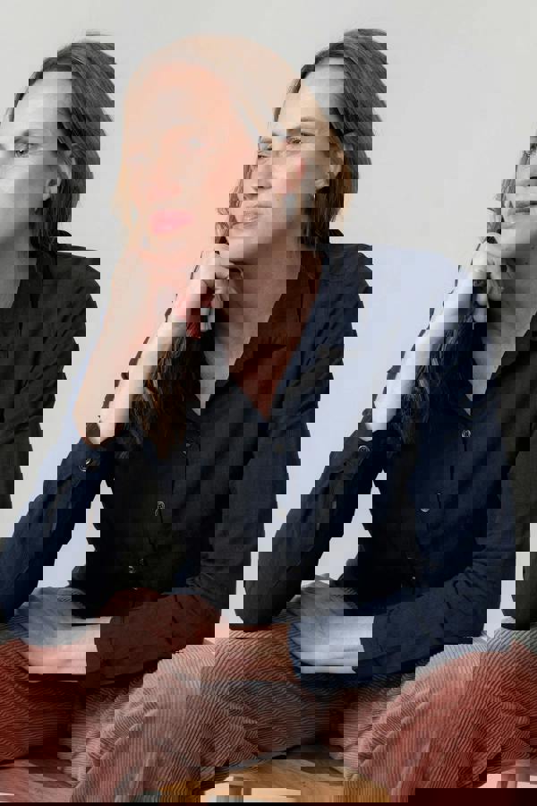 Lily & Me Patsy Organic Cotton Check Shirt Navy