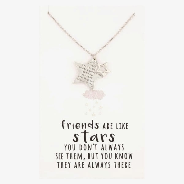 T. H. Baker Sentiments Good Friends Engraved Star Pendant 18383