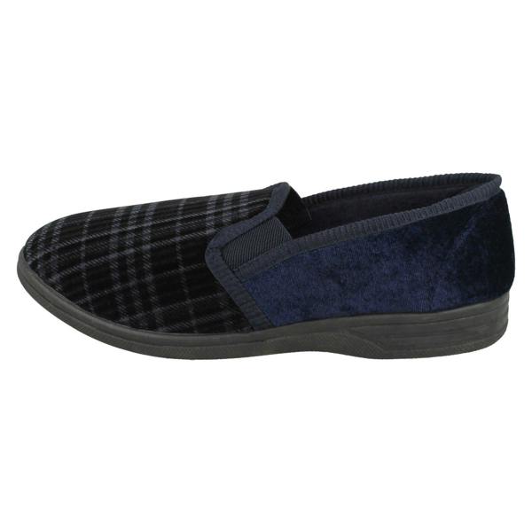 Spot On Mens Spot On Checked Slippers