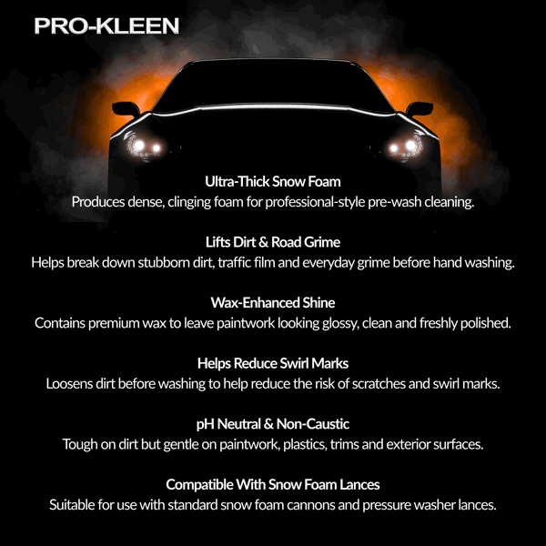 ProKleen Pro-Kleen 15L Mango Smoothie pH Neutral Snow Foam with Wax Super Thick & Non-Caustic Foam