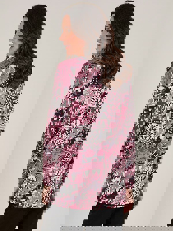 TIGI-Wear Tribal All Over Print Asymmetrical Top