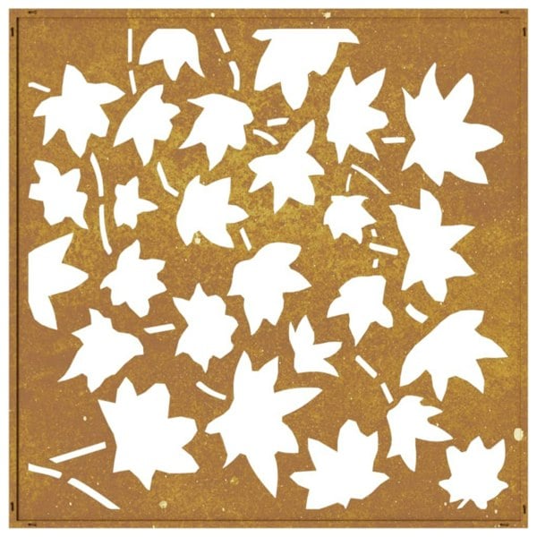 Berkfield Garden Wall Decoration 55x55 cm Corten Steel Maple Leaf Design