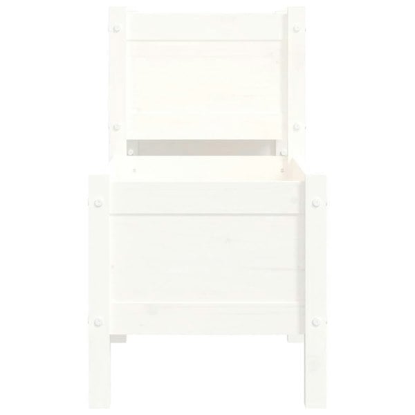 Berkfield Planter White 178.5x44x75 cm Solid Wood Pine