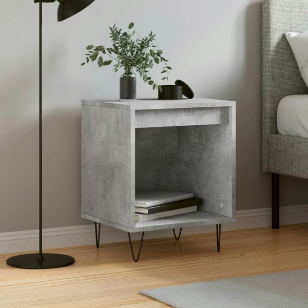 Berkfield Bedside Cabinet Concrete Grey 40x35x50 cm Engineered Wood