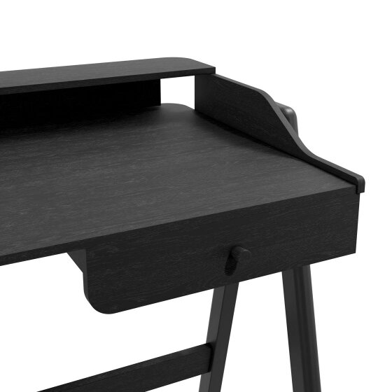 Wyld Haus Heppt Black Wood Veneer Desk 1 Drawer