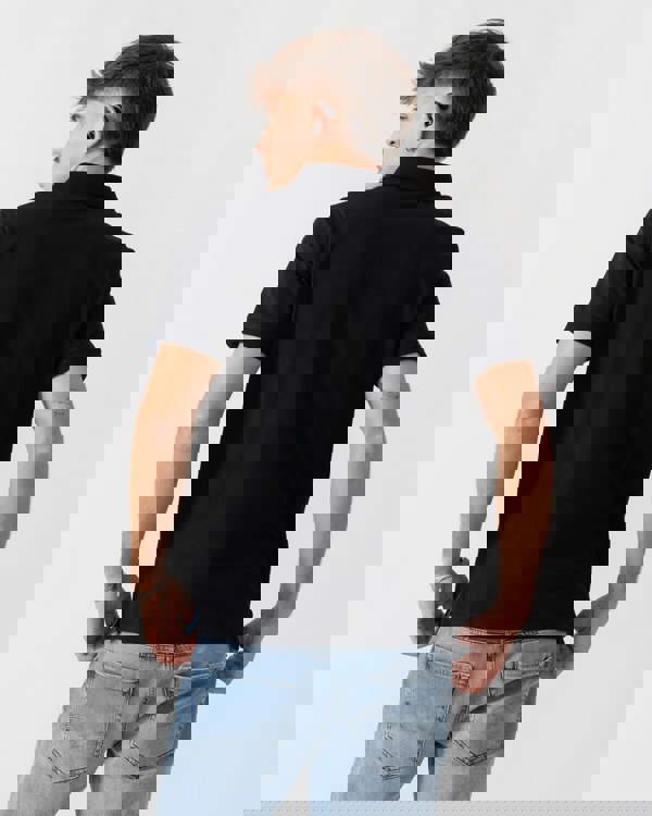 GANT Regular Fit Short Sleeve Contrast Pique Rugger - 5 Black