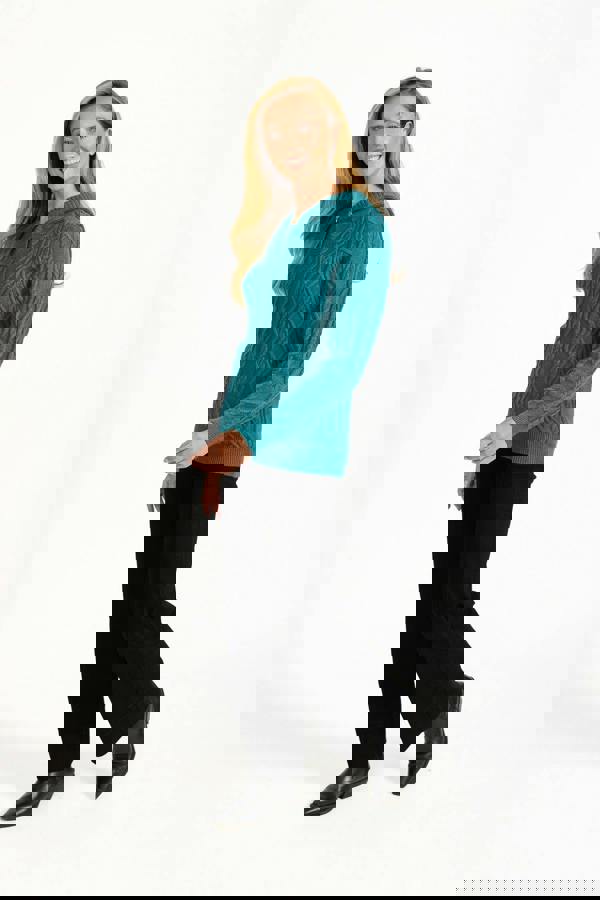 Cable-Knit Hooded Jumper