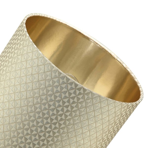 Light Shimmer Taupe Drum Lamp Shade with Inner Champagne Gold Lining Image 4