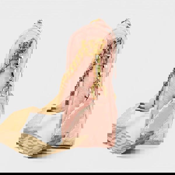 Versace Hobo Medusa Logo Floral Shoulder Bag Pink